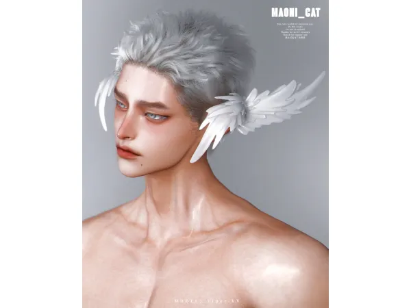 Alpha [Maoni_cat]Angelic Artificial Ear - The Sims 4 Custom Content