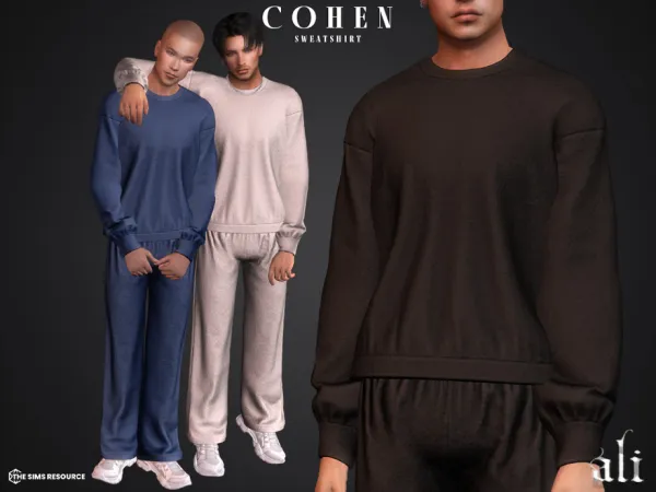 Alpha COHEN sweatshirt by ali1 - The Sims 4 Custom Content