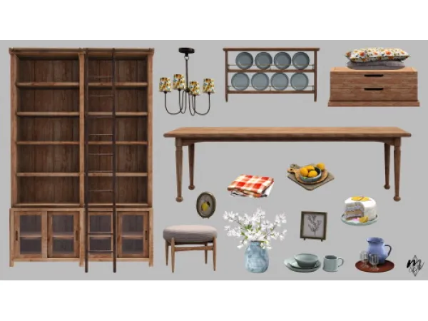martassimsbookcc Pinkboxdesign Breeze Dining - The Sims 3 Custom Content