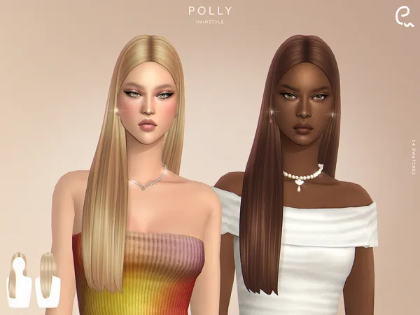 Maxis Match Polly Hairstyle by Enriques4 - The Sims 4 Custom Content