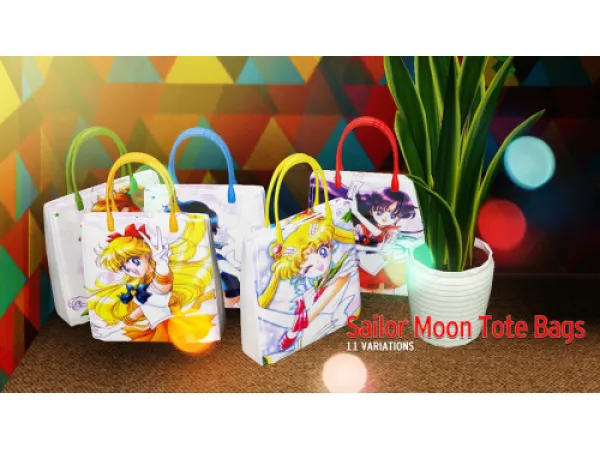[SnowCrystalSims] Sailor Moon Tote Bags RECOVERED - The Sims 3 Custom Content