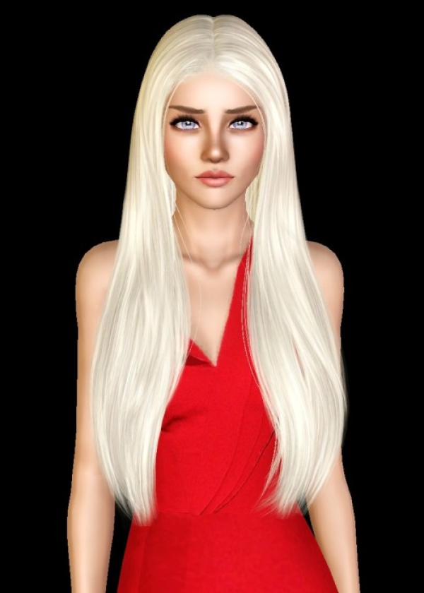 Wings ES1225 Smooth Straight Hair Re converted by simsfinds - The Sims 3 Custom Content
