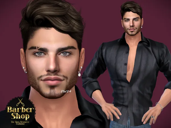 Mix barber shop giulio geraci - The Sims 4 Custom Content