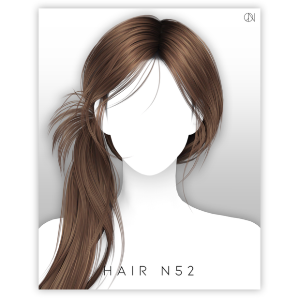Alpha [JINO] HAIR N52 by simsfinds - The Sims 4 Custom Content