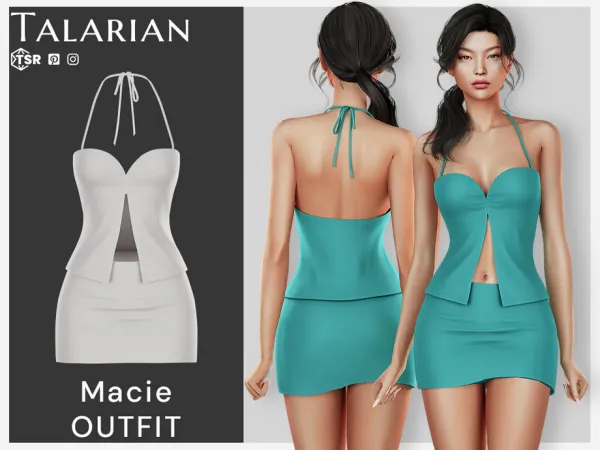 Alpha Macie Outfit by talarian - The Sims 4 Custom Content