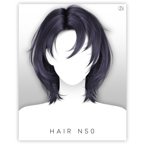 Alpha [JINO] HAIR N50 by simsfinds - The Sims 4 Custom Content