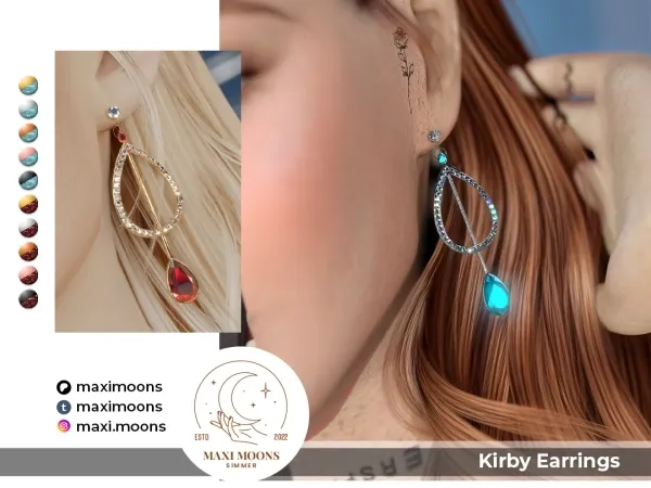 Alpha Kirby Earrings - The Sims 4 Custom Content
