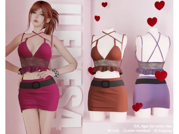 Mix ILN Agasi Set - The Sims 4 Custom Content
