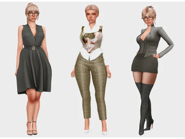 Maxis Match office siren sims 4 lookbook by boujeesimss - The Sims 4 Custom Content