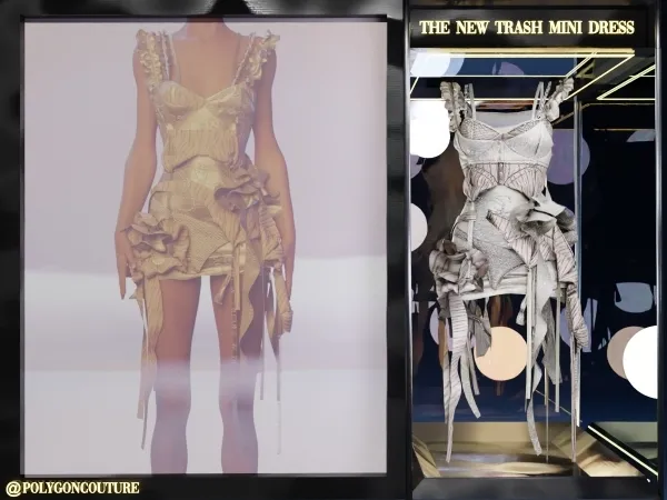 Alpha The new trash mini dress - The Sims 4 Custom Content