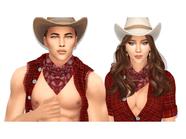 Alpha Cowboy Cowgirl Folder by yolimi - The Sims 4 Custom Content