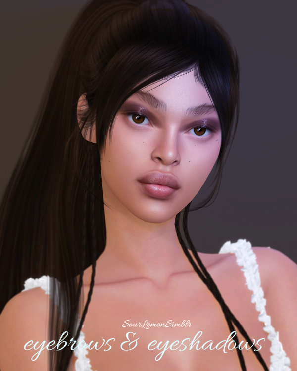 Alpha Eyebrows eyeshadows by simsfinds - The Sims 4 Custom Content