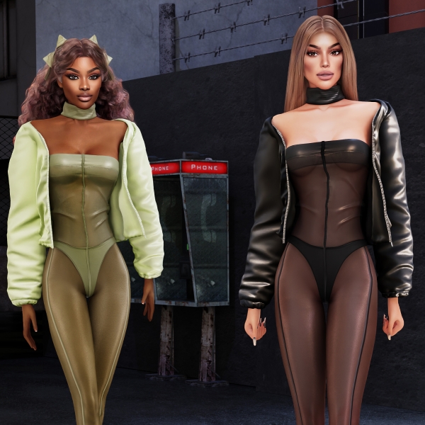 Alpha Puffer Jacket (ACCESSORY CATEGORY) cool_content_star by cool_content_star - The Sims 4 Custom Content