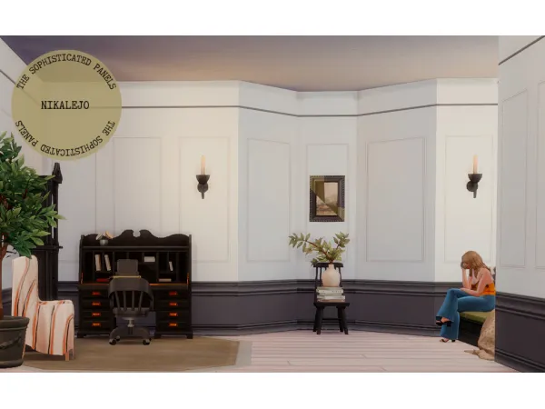 Maxis Match NIKALEJO Sophisticated Panell - The Sims 4 Custom Content