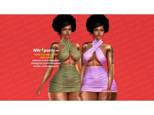 Alpha Nitropanic_Felli Outfit - The Sims 4 Custom Content
