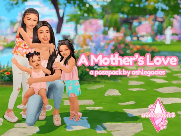 Sims 4 Maxis Match Poses para Bebés CC: A Mother's Love Posepack