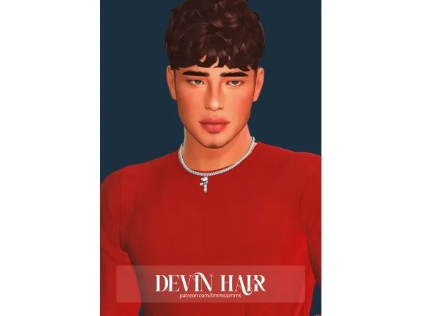 Maxis Match Devin Hair - The Sims 4 Custom Content