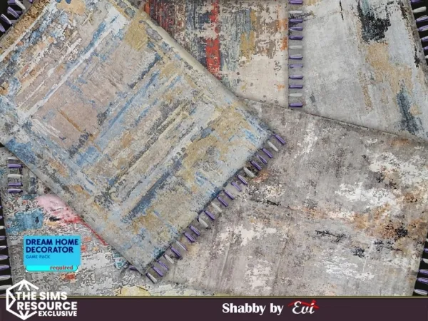Alpha Shabby rugs - The Sims 4 Custom Content