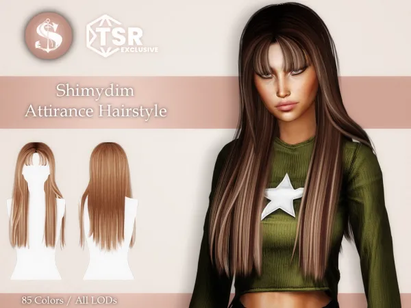 Alpha attirance hairstyle - The Sims 4 Custom Content