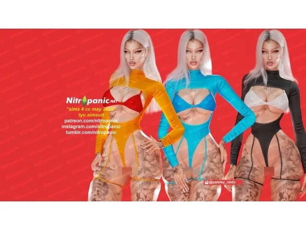 Alpha Nitropanic_Tyu Swimsuit - The Sims 4 Custom Content