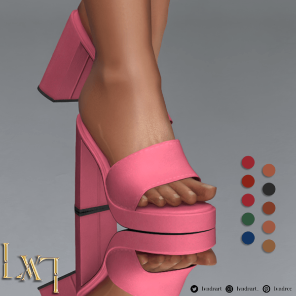 Maxis Match Round platform Shoes by simsfinds - The Sims 4 Custom Content