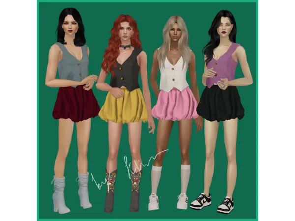 Klira AF Top Mini Ballon Skirt - The Sims 2 Custom Content