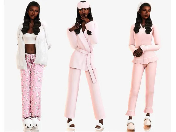 Maxis Match GALENTINEu2019S DAY SLEEPOVER LOOKBOOK by rensimss - The Sims 4 Custom Content