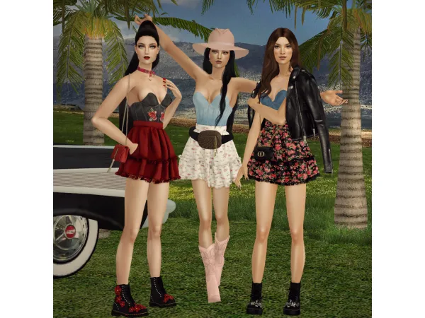 Klira AF Top CorsetWMini - The Sims 2 Custom Content