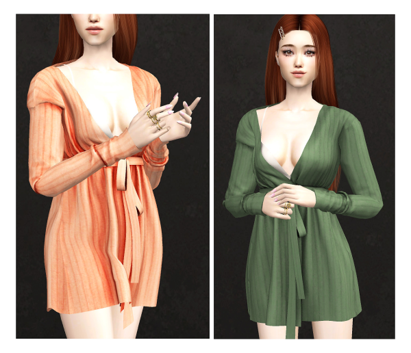 DressingGown by simsfinds - The Sims 2 Custom Content