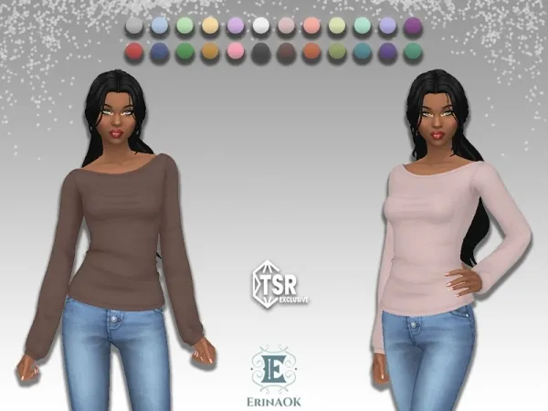 Mix erinaok womens top 042825 - The Sims 4 Custom Content