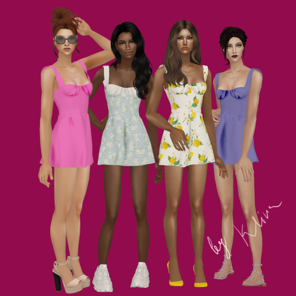 KliraAFTopSummerDress by simsfinds - The Sims 2 Custom Content