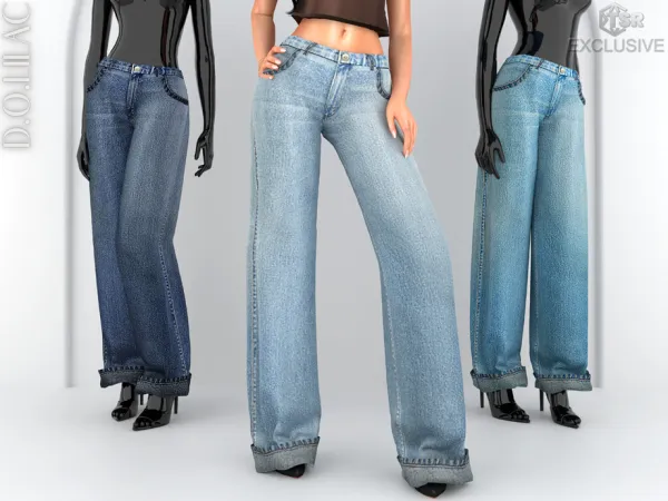 Alpha Low Waist Relaxed Fit Jean DO0810 by DOLilac - The Sims 4 Custom Content