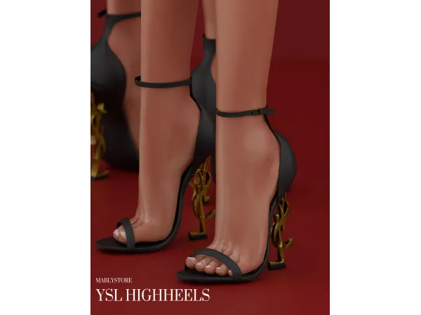 Alpha YSL HIGHHEELS by Mably - The Sims 4 Custom Content