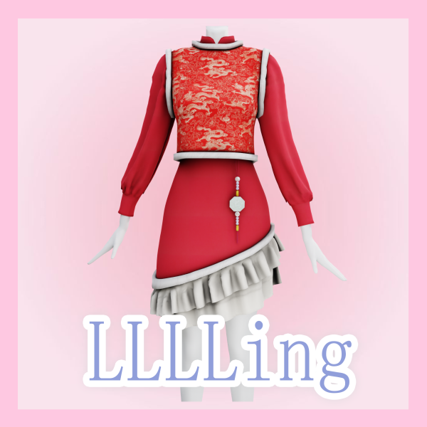 Maxis Match [LLLLing]240203_F_dress by simsfinds - The Sims 4 Custom Content