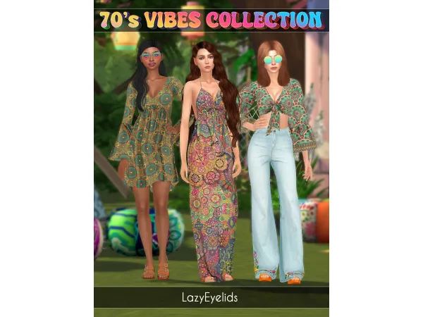 Alpha 70's vibes collection - The Sims 4 Custom Content