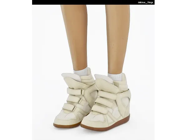 Maxis Match isabel marant bekett wedge sneakers by delicious things - The Sims 4 Custom Content