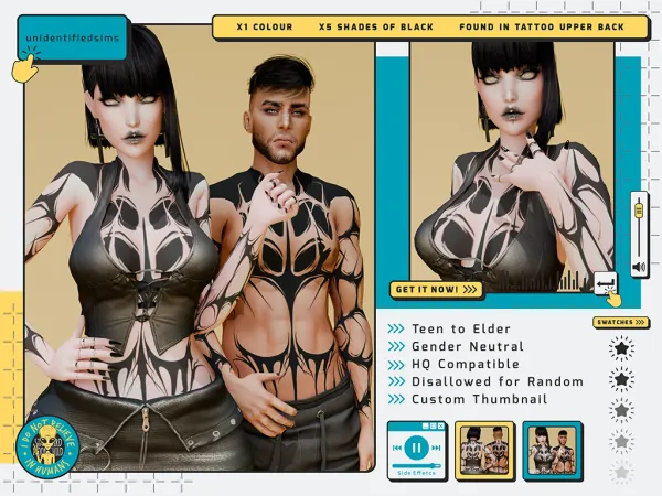 Mix side effects tattoo - The Sims 4 Custom Content