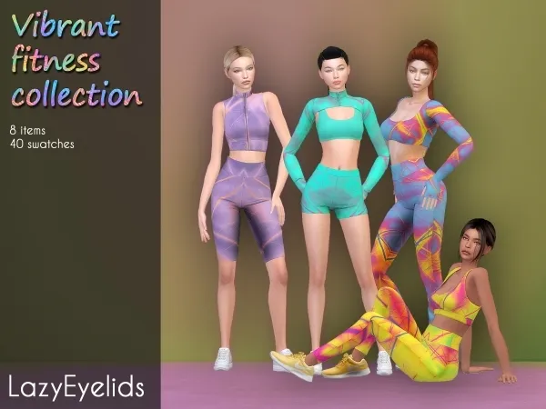 Alpha Vibrant fitness collection - The Sims 4 Custom Content