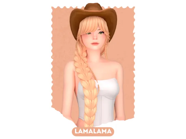 Maxis Match LamaLama_Hair Applejack - The Sims 4 Custom Content
