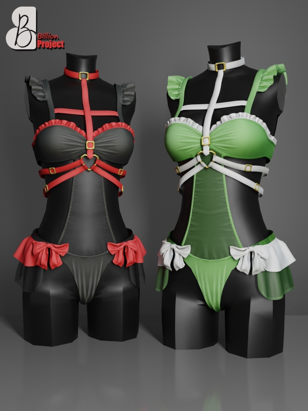 Alpha BillionProject Maid Lingerie by billion_project666 - The Sims 4 Custom Content