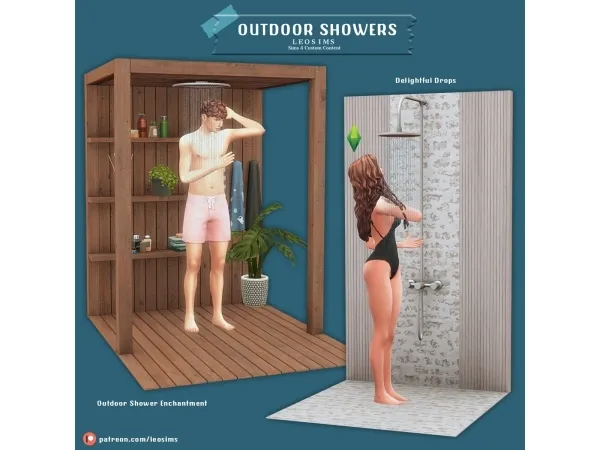 Mix Outdoor Showers - The Sims 4 Custom Content