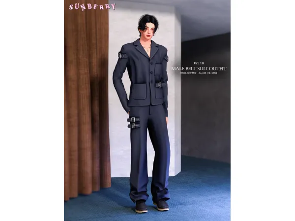 [SUNBERRY]  #25.10 MALE Belt Suit
