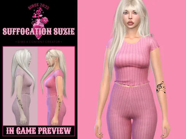 Mix Music Notes Tattoo LA HQ by SuffocationSuzie - The Sims 4 Custom Content