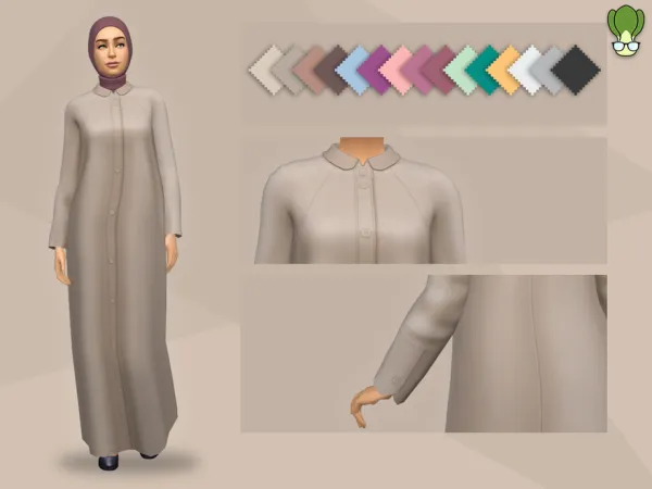 Maxis Match Modest Wear Abaya 8 by kapakijo - The Sims 4 Custom Content