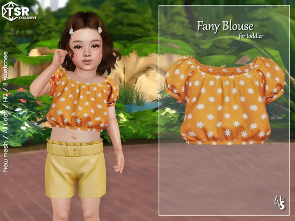 Maxis Match Fany Set Blouse (toddler) - The Sims 4 Custom Content