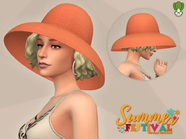 Maxis Match Vintage Summer Straw Hat by kapakijo - The Sims 4 Custom Content