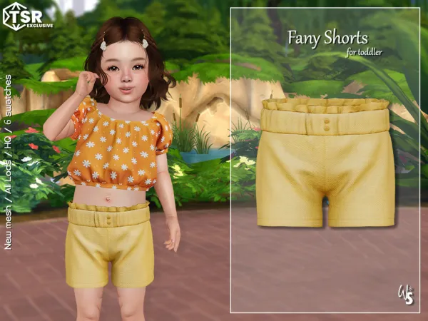 Maxis Match Fany Set Shorts (toddler) - The Sims 4 Custom Content