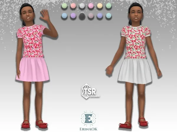Mix erinaok girls dress 050725 - The Sims 4 Custom Content