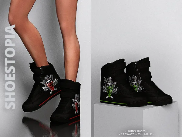 Alpha Guns Sneakers - The Sims 4 Custom Content