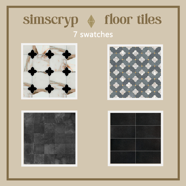 Alpha Floor tiles by simsfinds - The Sims 4 Custom Content